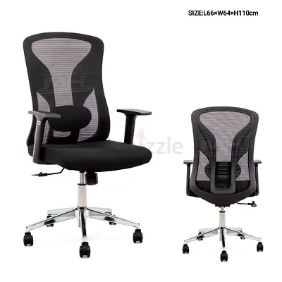 Ergonomic Mesh Office Chair with Adjustable Armrests and Lumbar Support