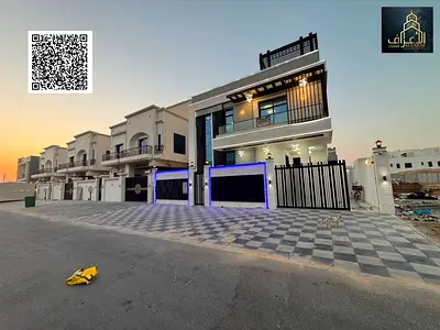 Own a modern villa in Ajman/Al Helio - 6 master bedrooms - including electricity and water connecti
