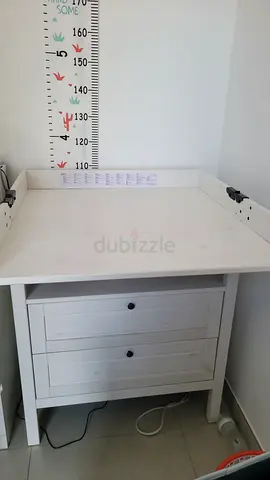 White Baby Changing Table with Drawers - Ikea