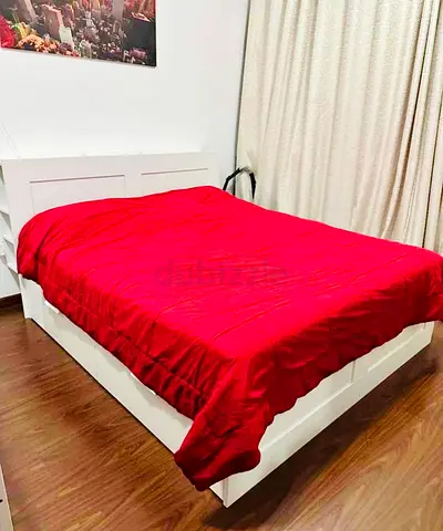 IKEA Brimness KING size bed frame with mattress (180 × 200 cm)