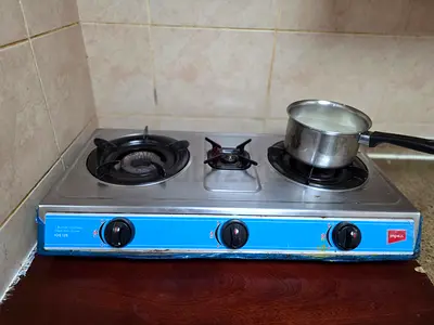 3 Burner Stainless Steel Gas Stove with High Durable Burners, Blue Flame With High Efficiency