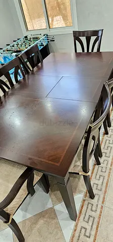 Extendable Dining Table Set (Fits 6-8)