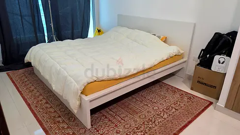 Ikea white king size bed