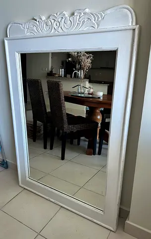 Large White Mirror