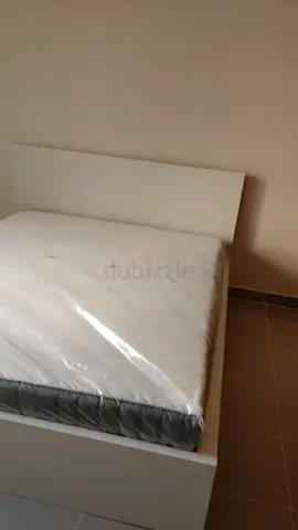 White double bed frame with mattress or drawers (good condition)