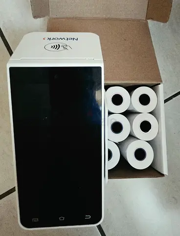 Portable POS Card Reader with Thermal Receipt Rolls (Like New)