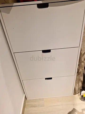 White 3-door Shoe Cabinet / Storage Cupboard