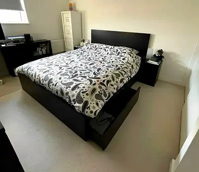 Ikea king size bed with mattress available in perfect condition
