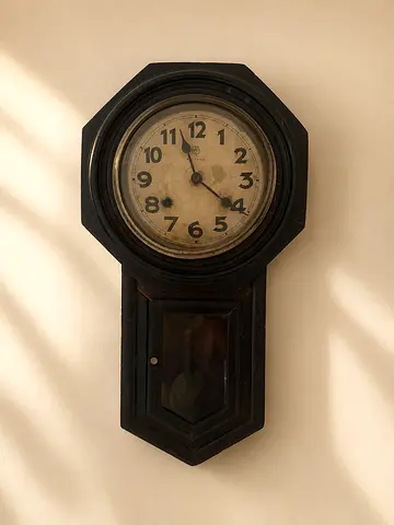 Vintage Wall Clock with Pendulum for Decorative Use