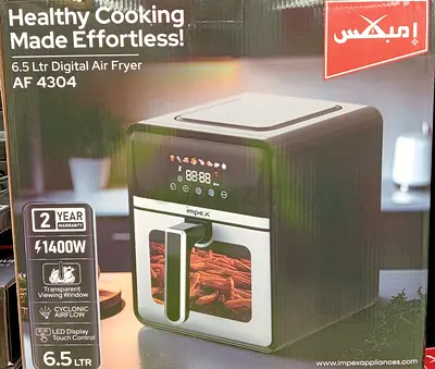 Impex 6.5L Digital Air Fryer AF4304 - 1400W, Touch LED, Window