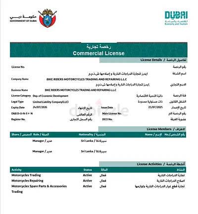 License and shop for sale