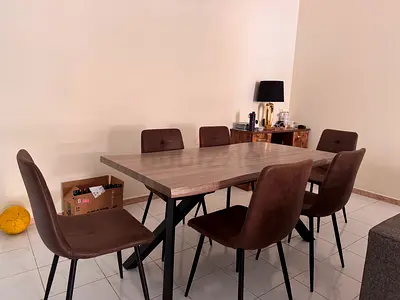 Dining table with 6 chairs