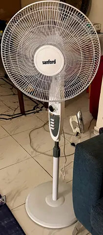Sanford Pedestal Standing Fan and Steam Iron