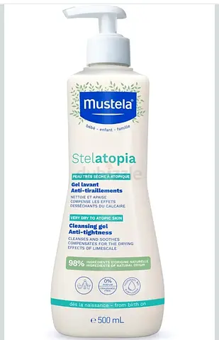 Mustela Stelatopia Cleansing Gel 500ml - For Very Dry to Atopic Baby Skin