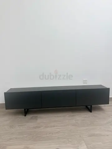 Matte Grey Low TV Console / Entertainment Unit - Good Condition