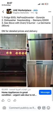 Set of Kitchen Appliances: 600L Gorenje Fridge, Siemens Dishwasher, La Germania 90cm Gas Stove