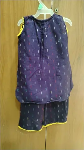 Authentic pakistani girls two-piece cotton set (age 12-18 Months)