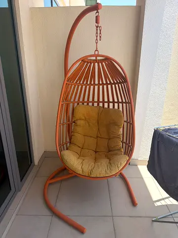 Rattan-style Hanging Egg Chair without Cushion