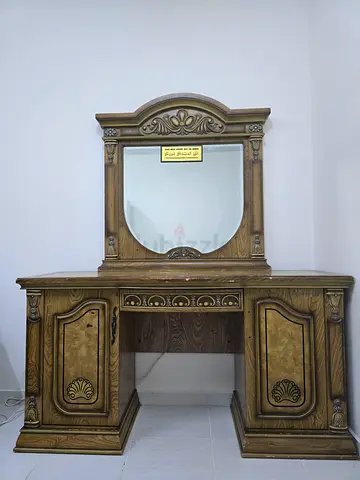 Wooden Dressing Table with Mirror - Classic Design, Good Condition