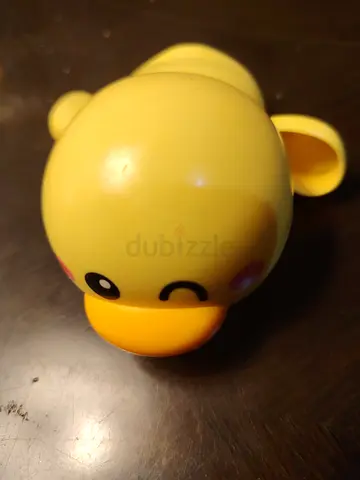Small Yellow Wind-Up Rubber Duck Toy