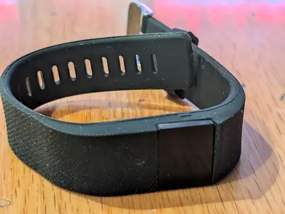 Used fitness tracker / heart rate band with silicone strap