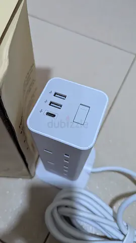 Multi-port USB Charging Tower with USB-C and AC Outlets - Used