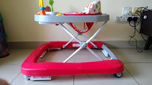 Baby walker with activity tray - used, good condition