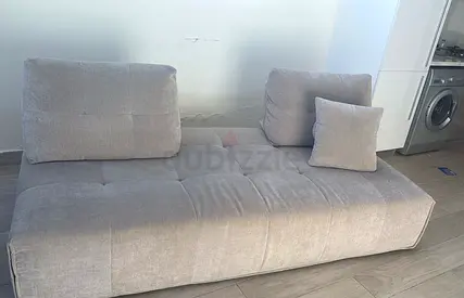 Light grey fabric sofa bed / daybed - good condition