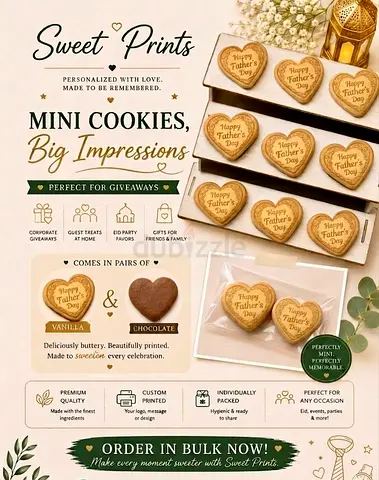 Custom printed cookies