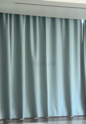 Green Fabric Curtains - Blockout, Ready to Hang