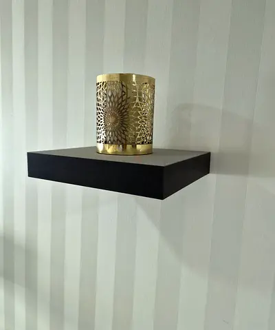 4 IKEA Floating Wall Shelves + 4 Decorative Candle Holders + 4 LED Candles