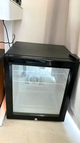 Compact Glass-Door Mini Fridge - Good Condition