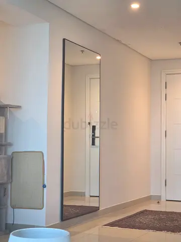 Full Length Black Rectangular Mirror with LED
