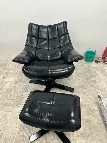 As good as new Natuzzi brand arm chair with footstool