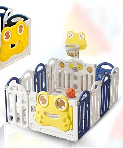 2 Play Pen set Big Fence with gate and basket ball