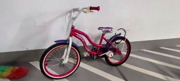 Childs 18-inch Pink  Purple Bicycle – Good Condition