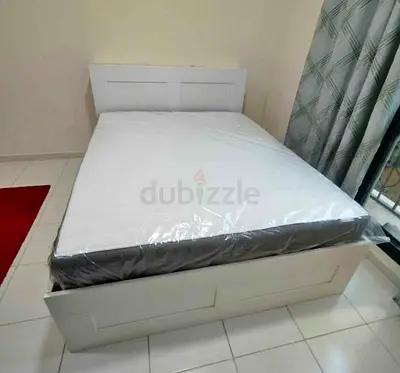 IKEA brimness queen 160×200cm bed with headboard+ 4 storage drawers underneath and with IKEA mattres