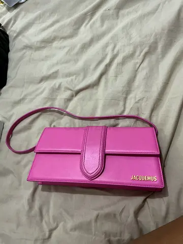 Jacquemus pink leather shoulder bag