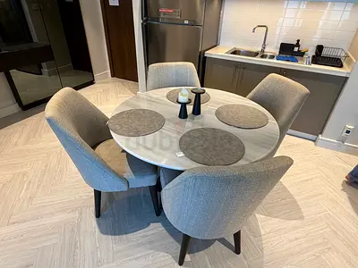 Round Dining Table Set (4 Chairs) – Modern  Elegant