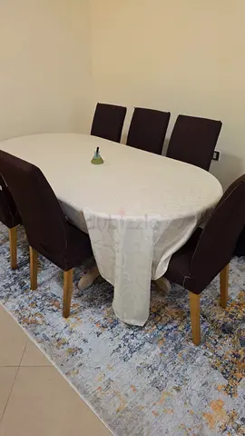 6-Seater Dining Table with Chairs