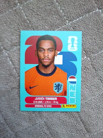 Jurien timber panini world cup 2026 sticker