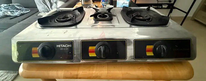 Used 3-Burner Stainless Gas Stove (Hitachi) - Working Condition