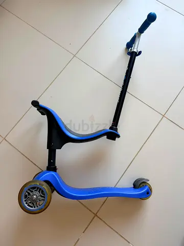 Blue 3 in 1 Globber Scooter with Seat - Good Condition