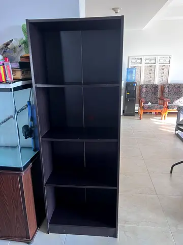 Dark Wood 4-Section Bookcase / Storage Shelf - Good Condition-Immediate sale due to relocation