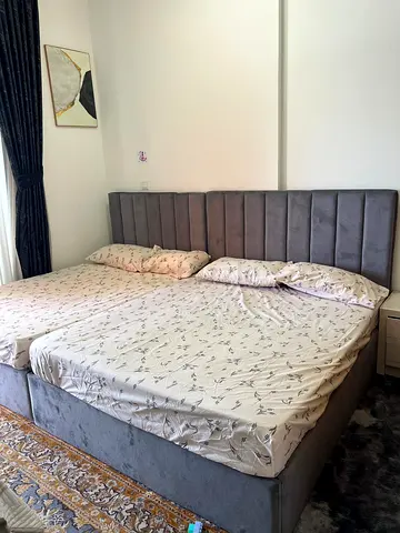 Queen 350  frame with Mattress - Grey