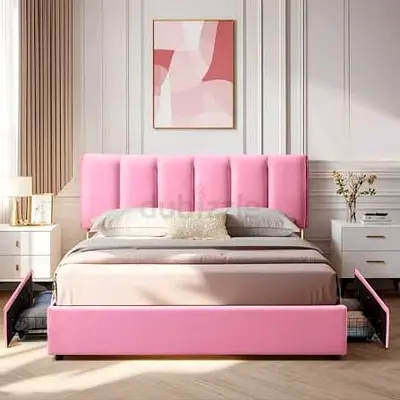Brand New Luxury King Size Bed with Drawers - Fully Custom Made - UAE Sharjah Manufactured