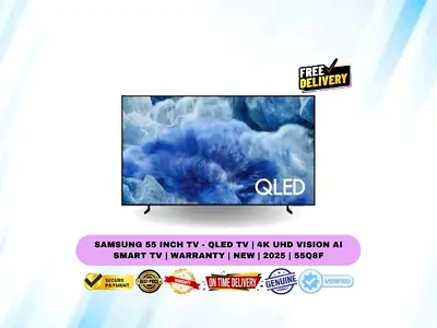 Samsung 55 Inch TV - QLED TV | 4K UHD Vision AI Smart TV | Warranty | New | 2025 | 55Q8F
