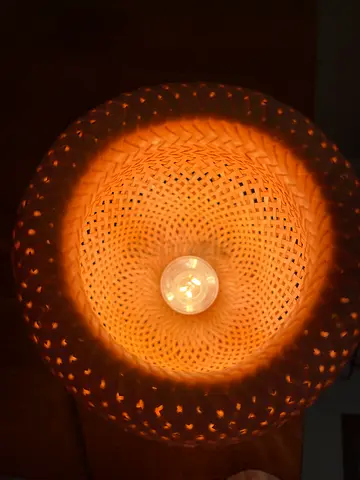 Handwoven Rattan Pendant Lamp - Warm Ambient Lighting