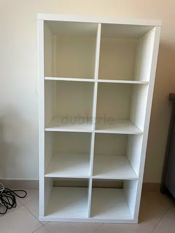 White IKEA Kallax 8-Cube Shelf Unit - Good Condition