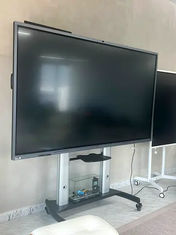 Interactive Large Flat Panel Display on Mobile Stand - 98 Approx